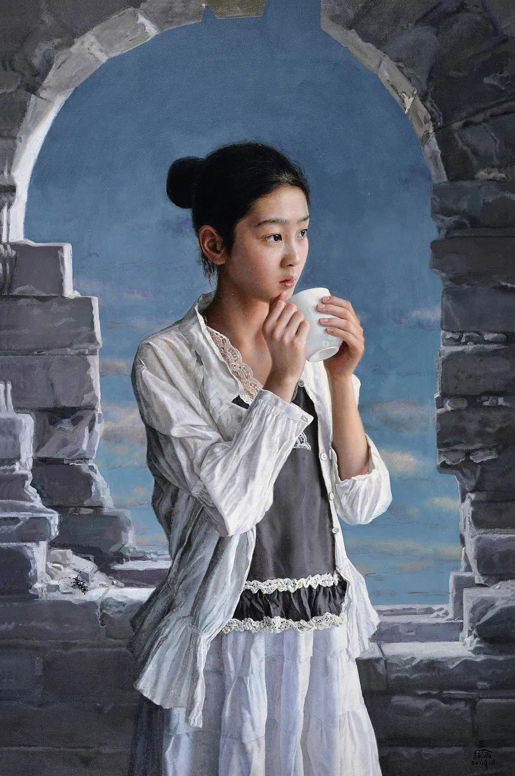 吴静涵笔下的少女，如此清纯