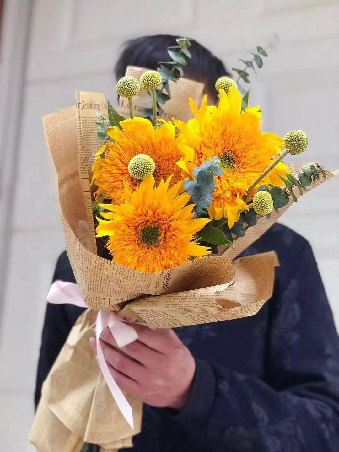 向日葵花束图片（向日葵花束图片唯美壁纸）
