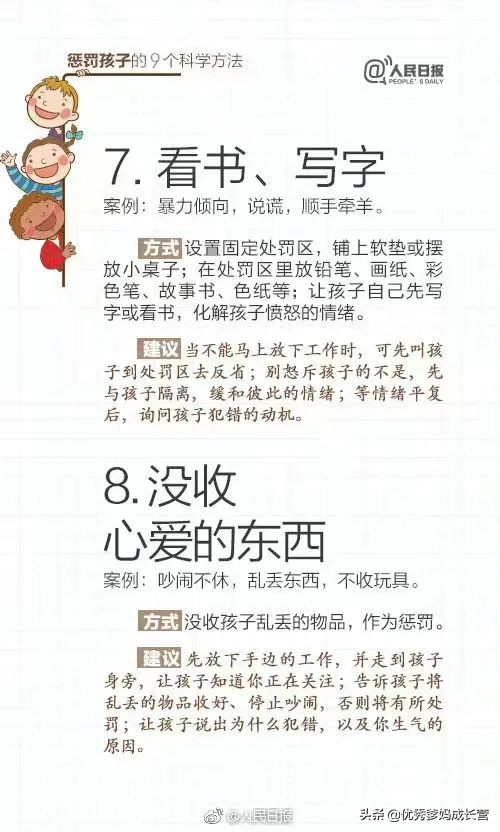 人民日報：這9個懲罰孩子的方法，請家長收藏好