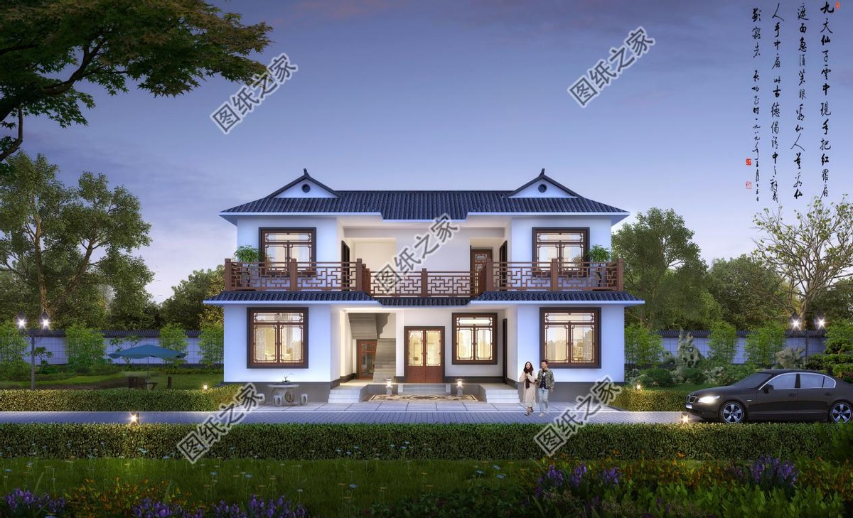 农村二层三合院别墅设计,充满家的感觉,居住更为舒适