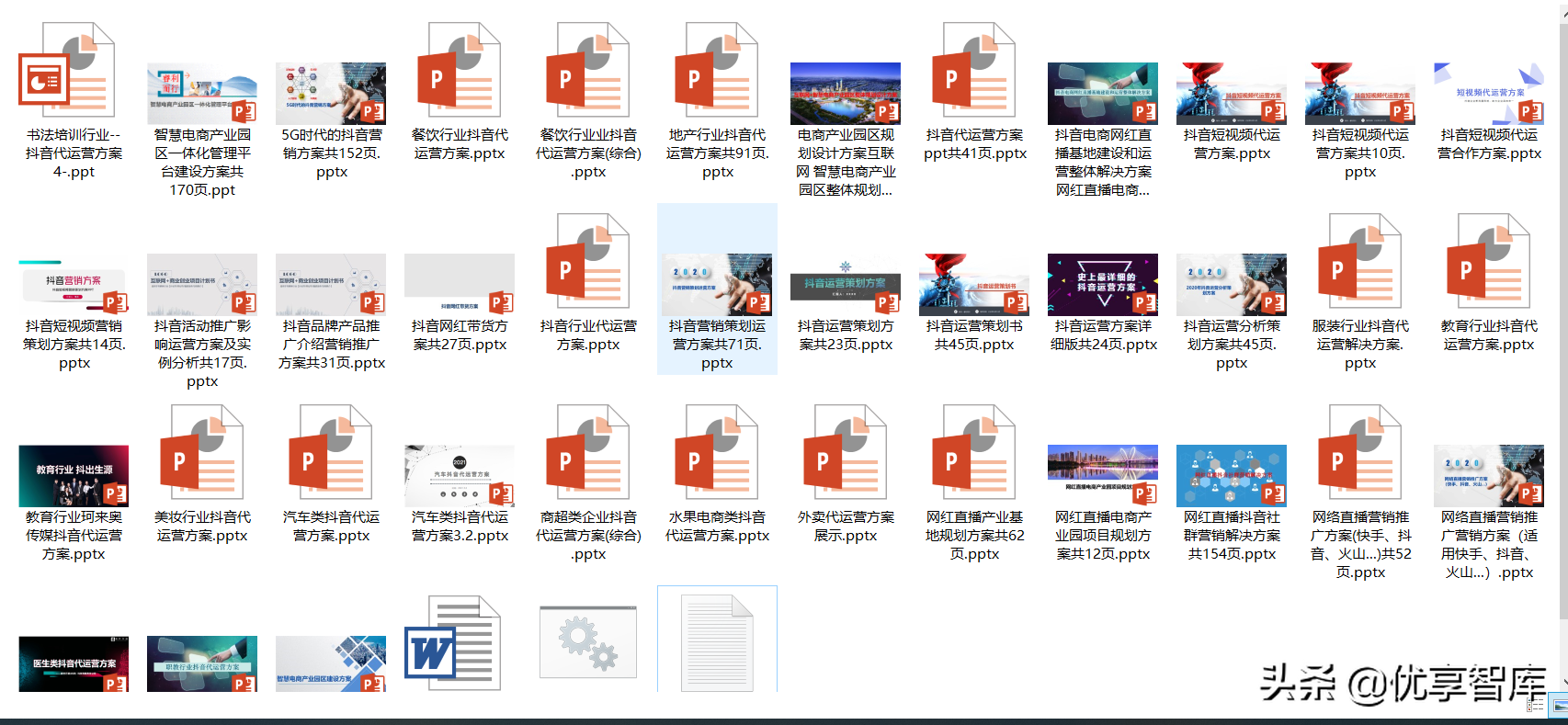 抖音运营+抖音短视频代运营+抖音网红直播策划方案汇总（40套）