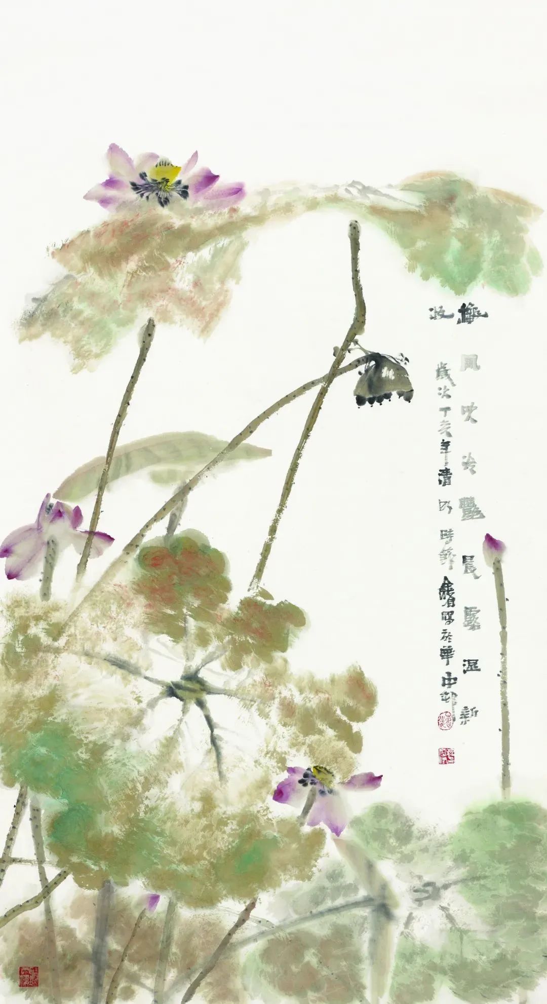 意境清远，笔墨雅洁的花鸟画
