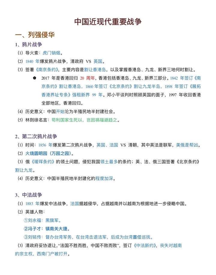 公務員考試必知重要戰爭常識！???