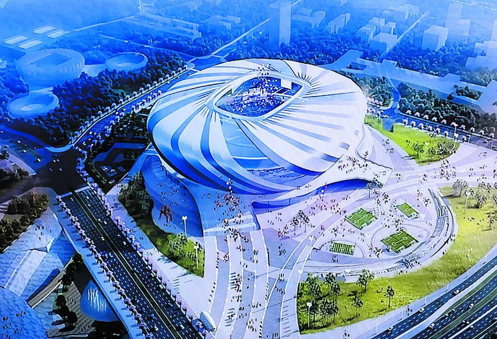 两江新区龙盛新城 迎接2023亚洲杯 龙兴足球场穿上美丽"外衣"