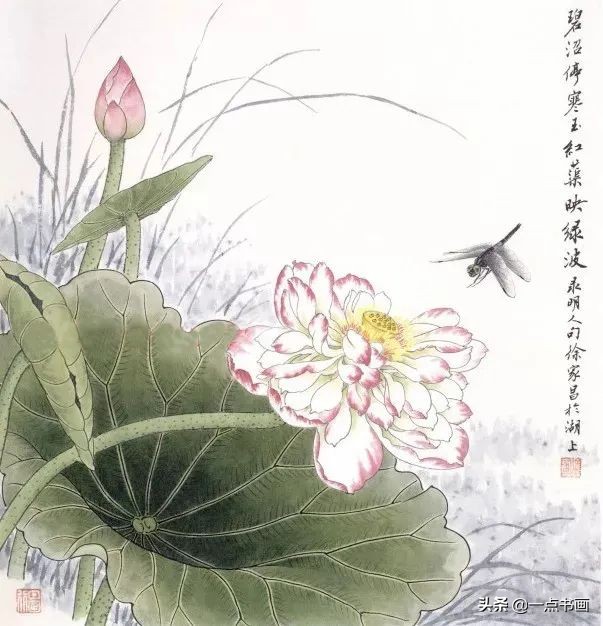 荷花图画 绘画简单（手把手教你画出水墨荷花画）