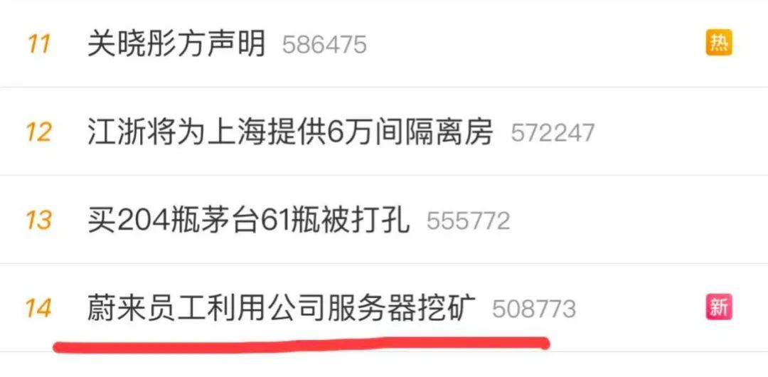 这可太“刑”了，蔚来员工用公司服务器挖矿以太币