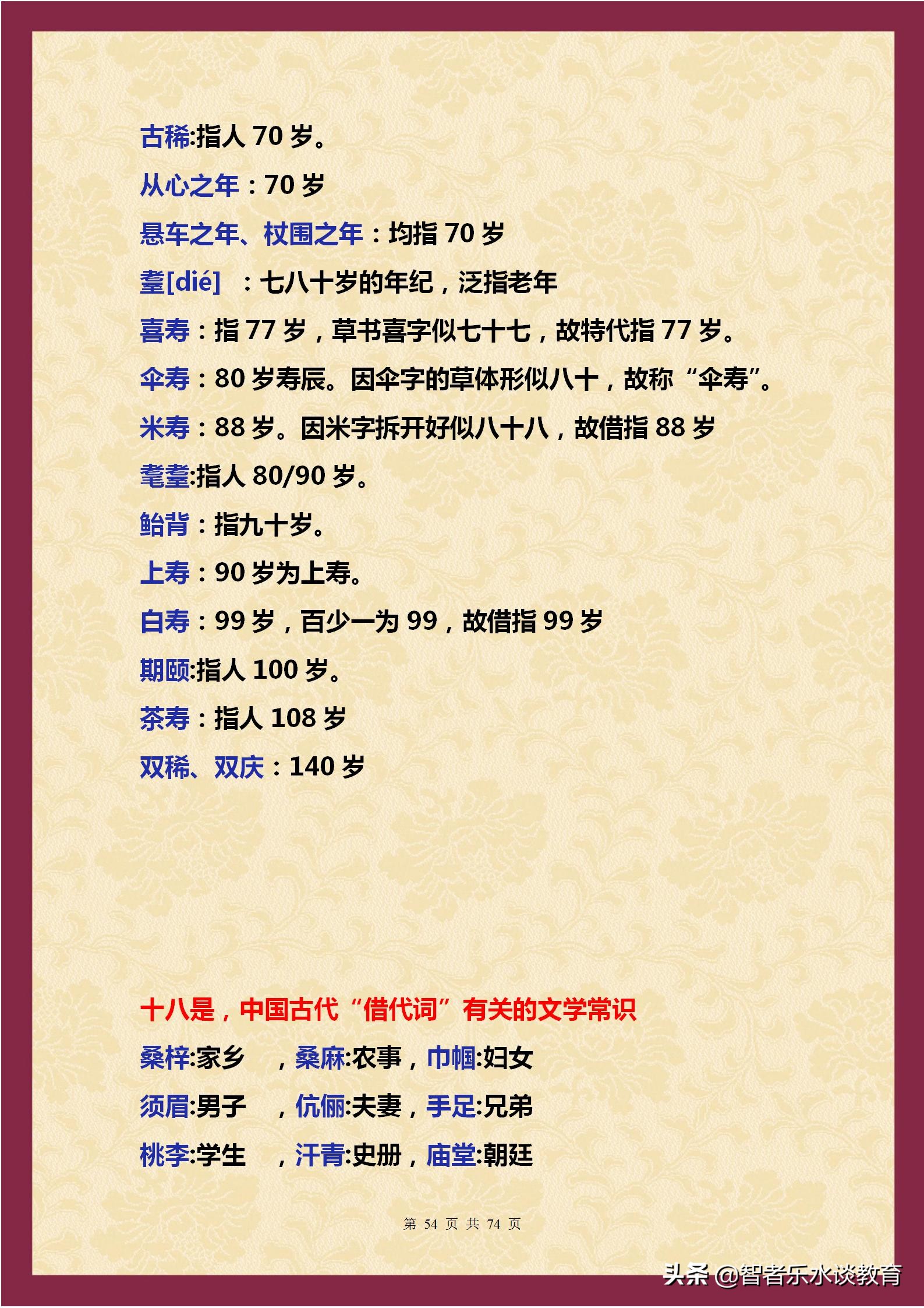1500个文学常识大合集！涵盖我国5000年历史（精编完整打印版）