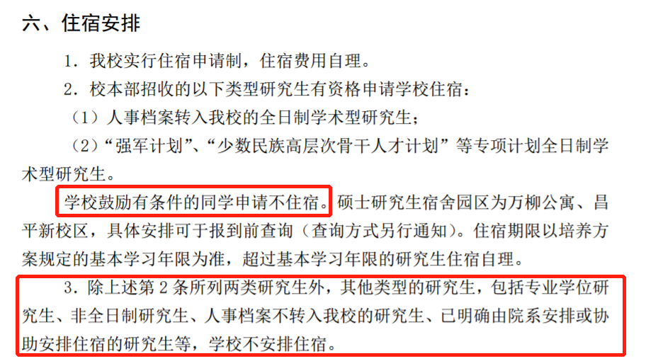 22考研“全日制”研究生也不提供宿舍了！有你的院校吗？