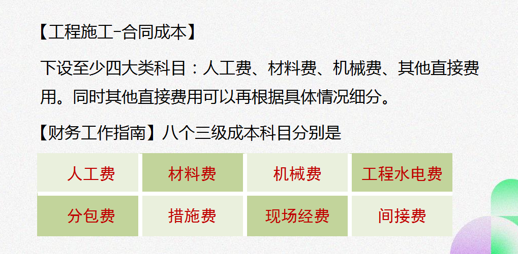 建筑行业给大家的会计建议：建筑企业工程项目账务核算全流程