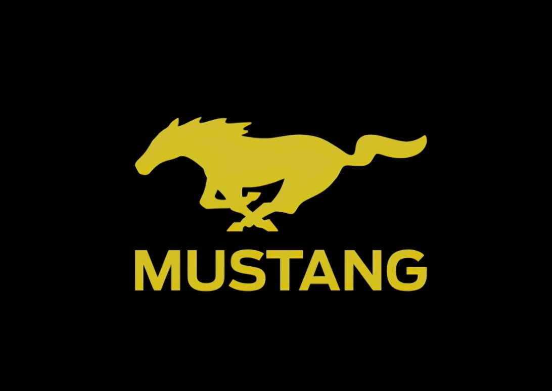 mustang的标志,一匹奔跑的野马mustang 2门4座跑车,进气格栅中央的