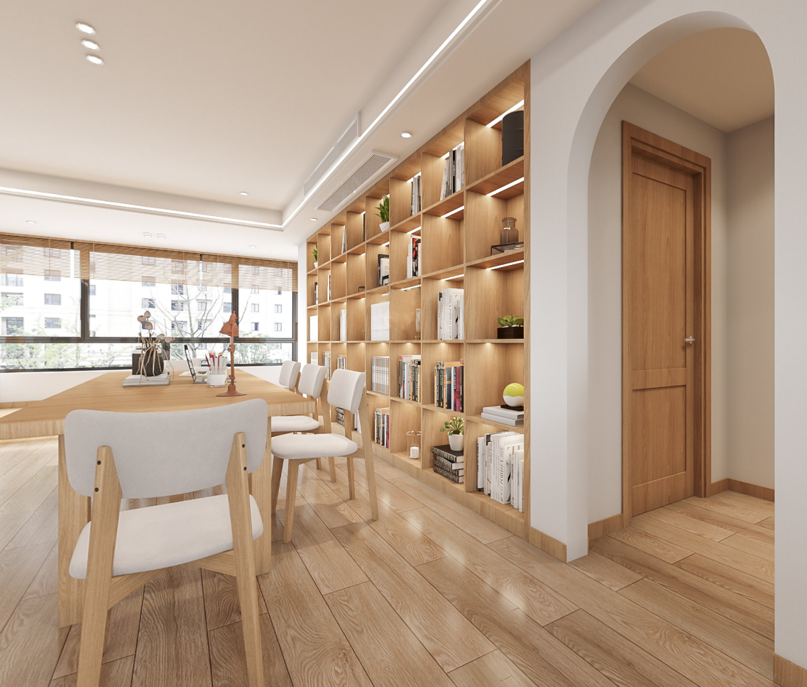 诸暨·西湖公馆134㎡日式原木风，去客厅化装修，打破传统观念