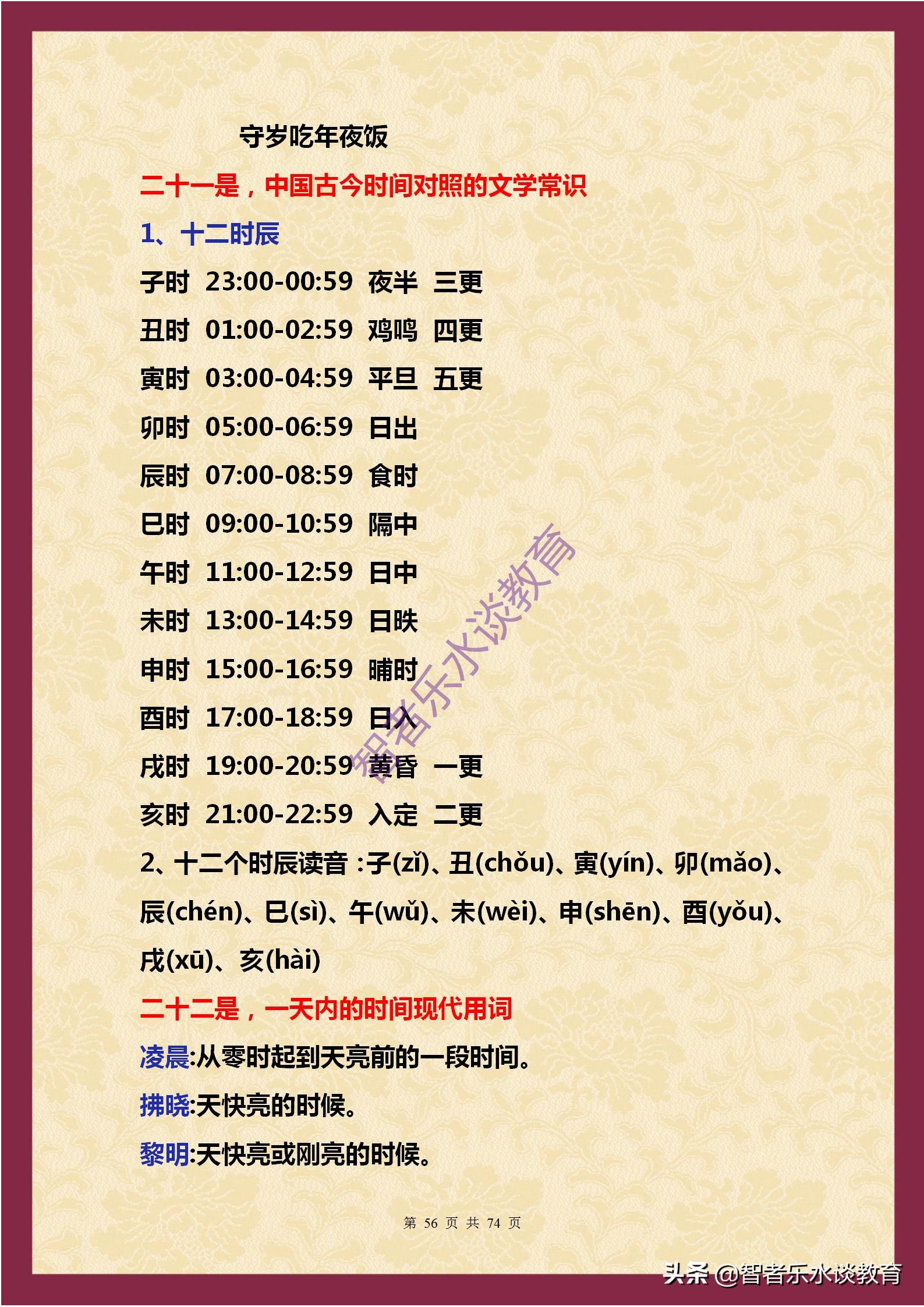 1500个文学常识大合集！涵盖我国5000年历史（精编完整打印版）