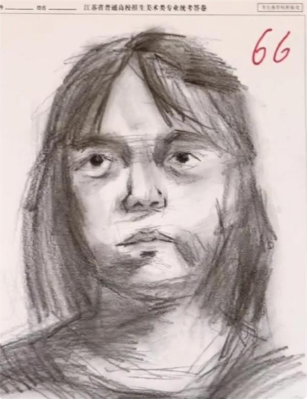 江苏艺考“66分卷子”火了，掌握了美术精髓，画得很好下次别画了