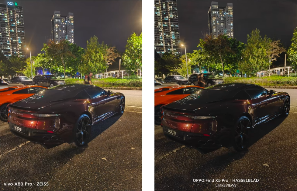 OPPOFindX5Pro对比vivoX80Pro，哈苏与蔡司之间的较量，差别很大