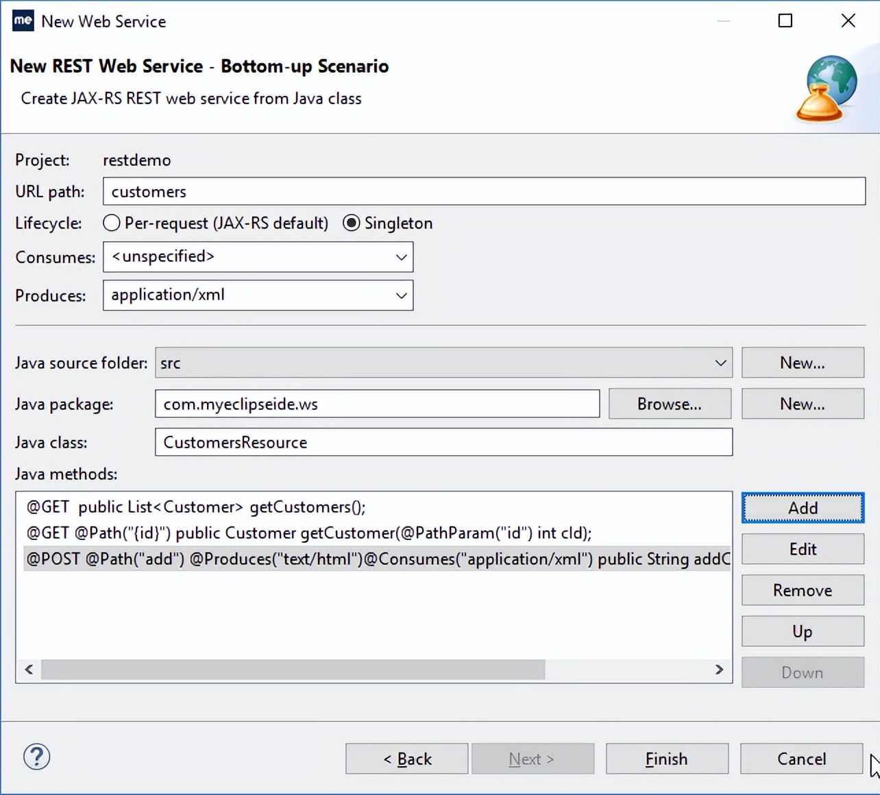 Java IDE MyEclipse 使用教程：创建一个新的 REST Web 服务