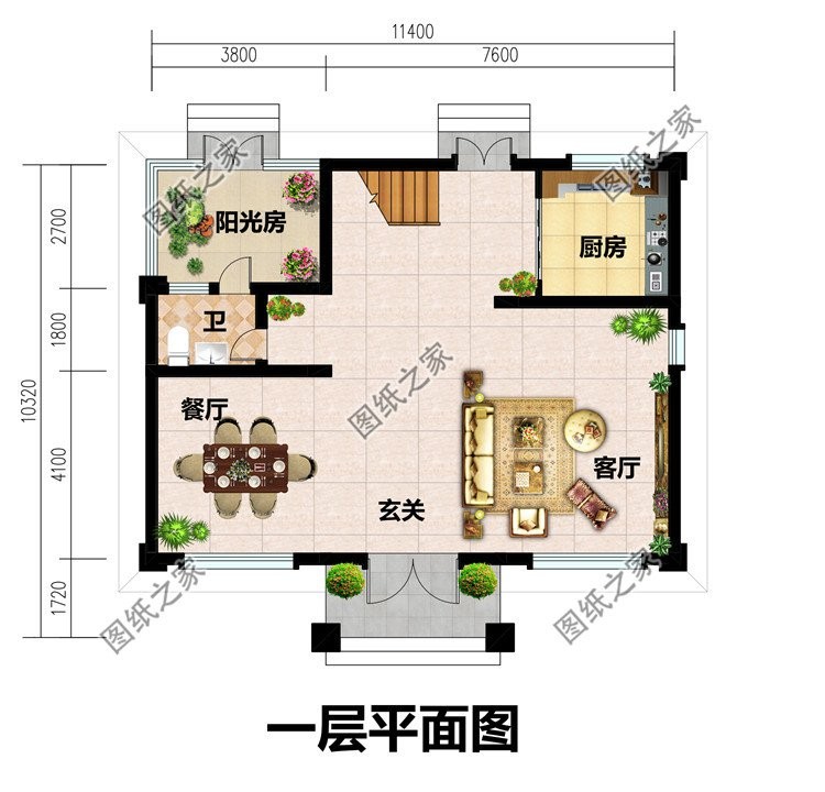 5款同色系农村别墅设计，配色组合简单好看，经典户型超级温馨