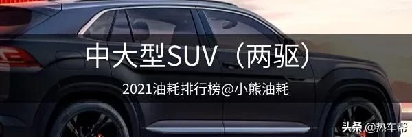 小熊油耗:2021年度中国汽车油耗排行榜之-SUV