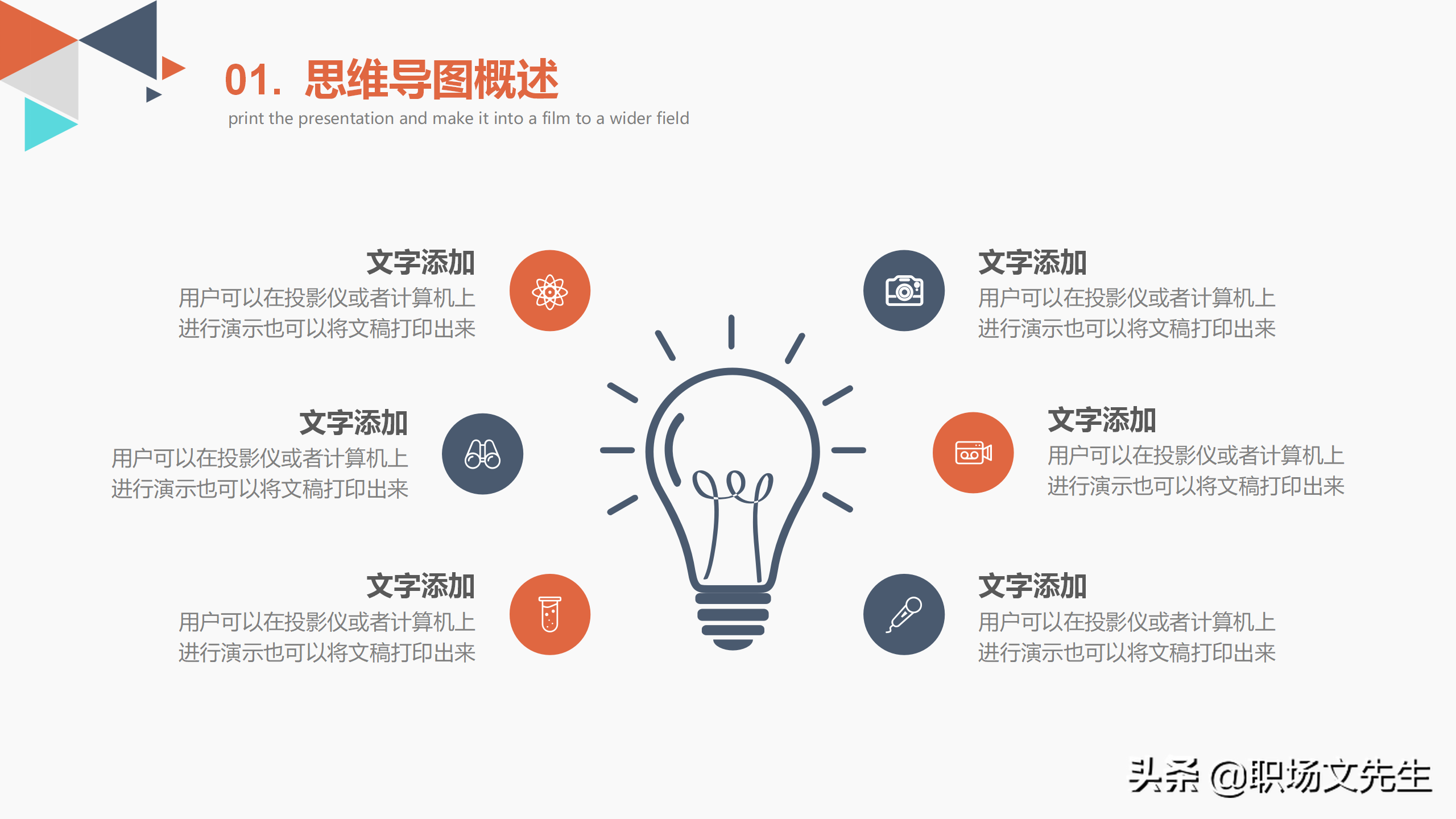 思维导图的优势与运用领域，34页思维导图培训PPT模板，思维导图