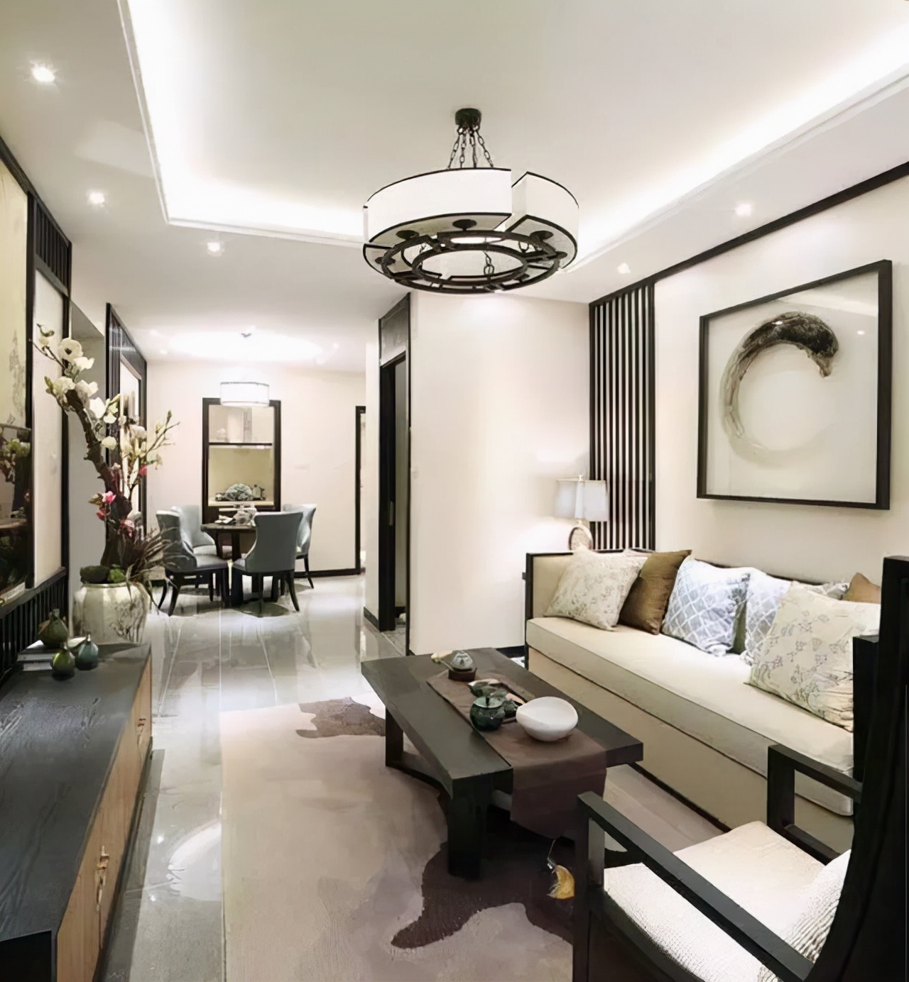 不一样的中式客厅装修，大气耐看！-钦州深度空间装饰