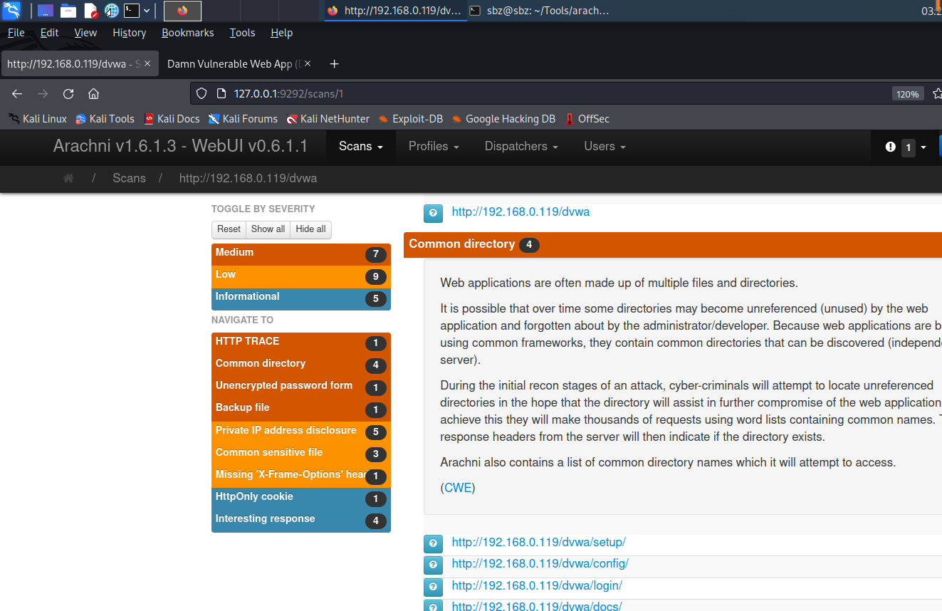 Web渗透_扫描工具Arachni