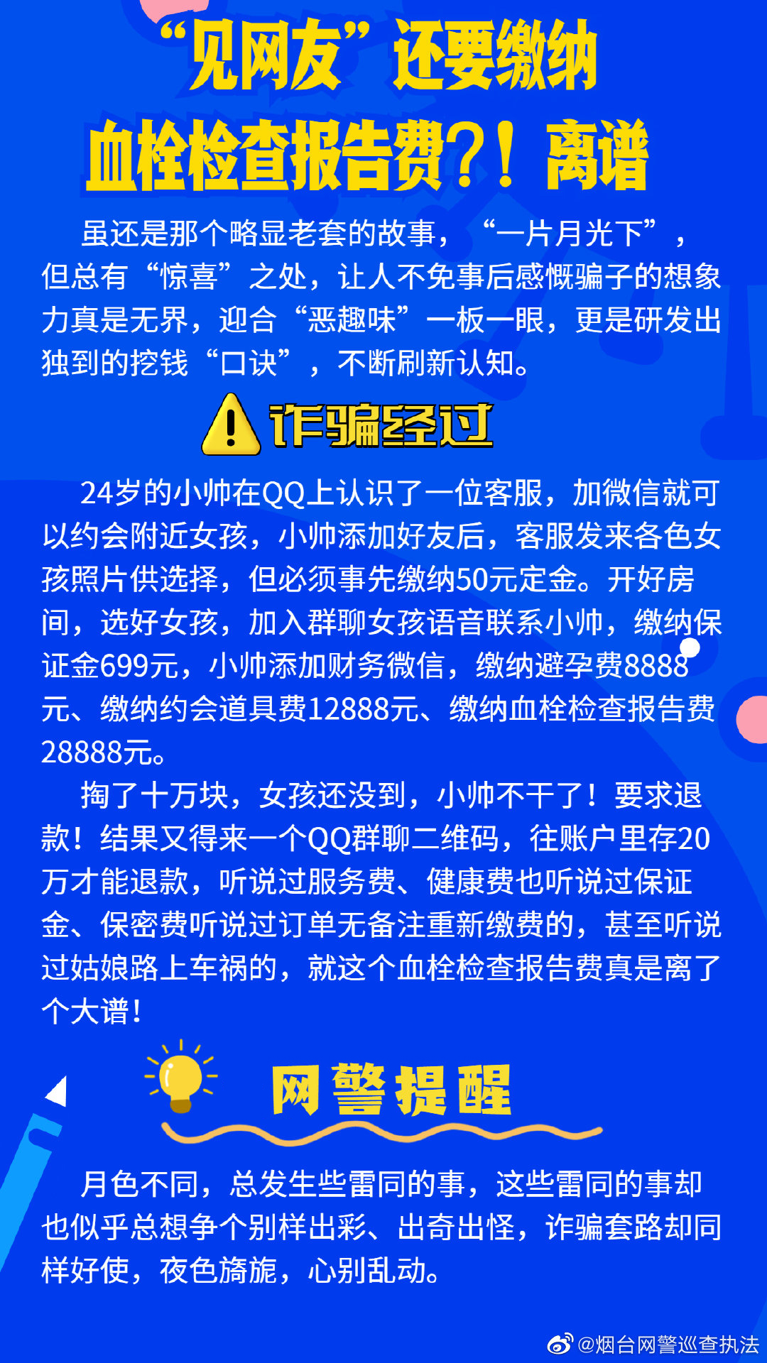 “见网友”还要缴纳血栓检查报告费？！