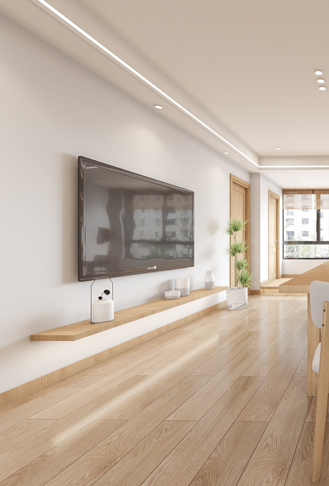 诸暨·西湖公馆134㎡日式原木风，去客厅化装修，打破传统观念