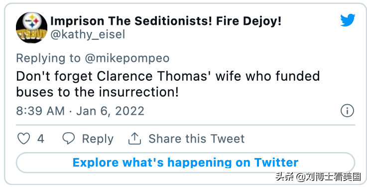 被妻子害惨了？推特上刮起要大法官托马斯辞职风暴！请愿书也来了