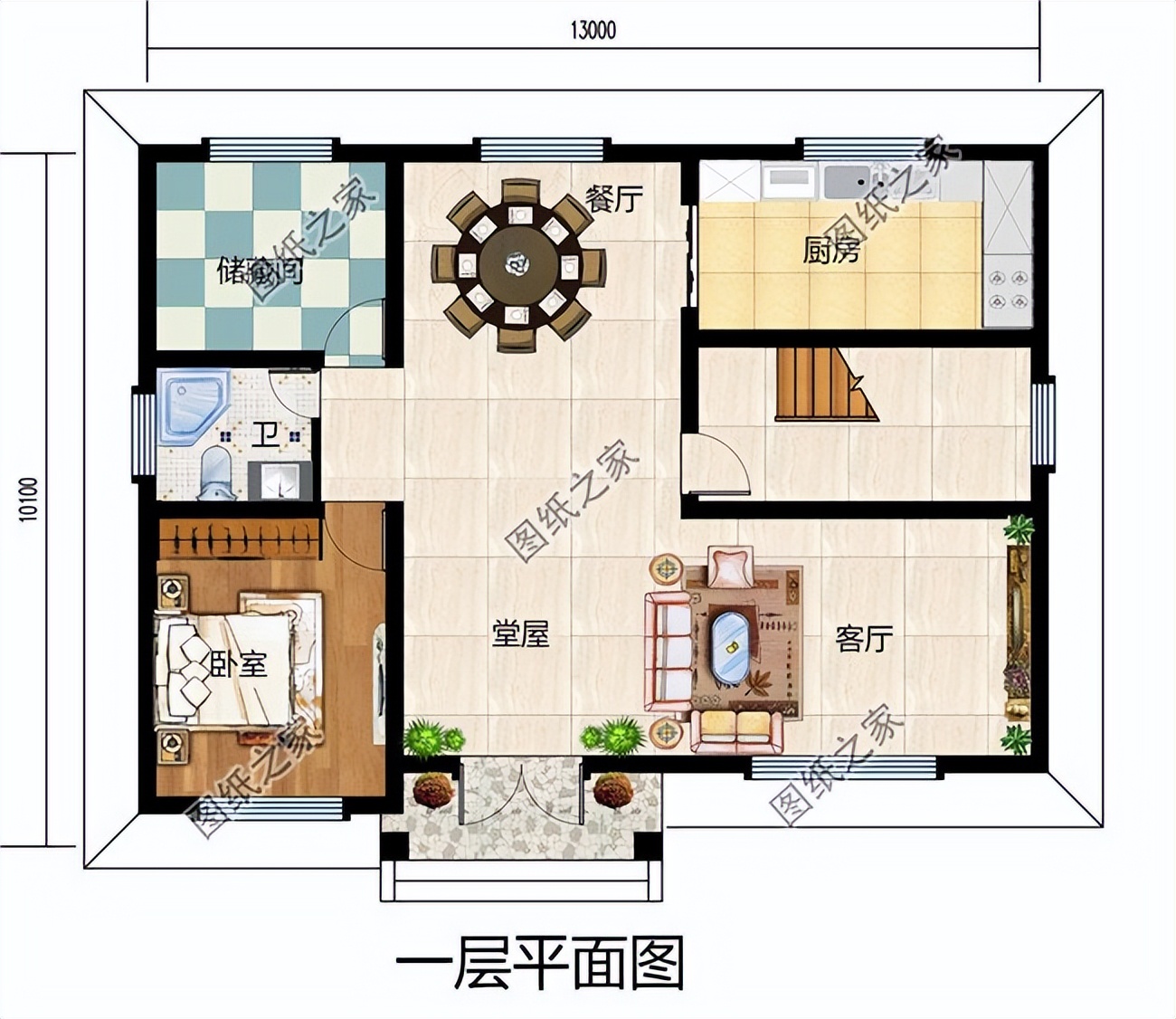 带堂屋的農村别墅设计，实用且重要，農村家家户户都需要