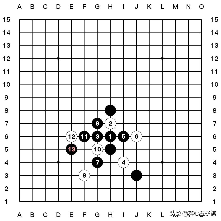 值得收藏的五子棋必胜棋型进攻路线演示37幅图