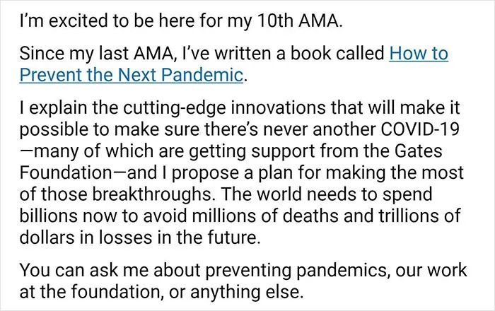 比尔盖茨让网友们问他