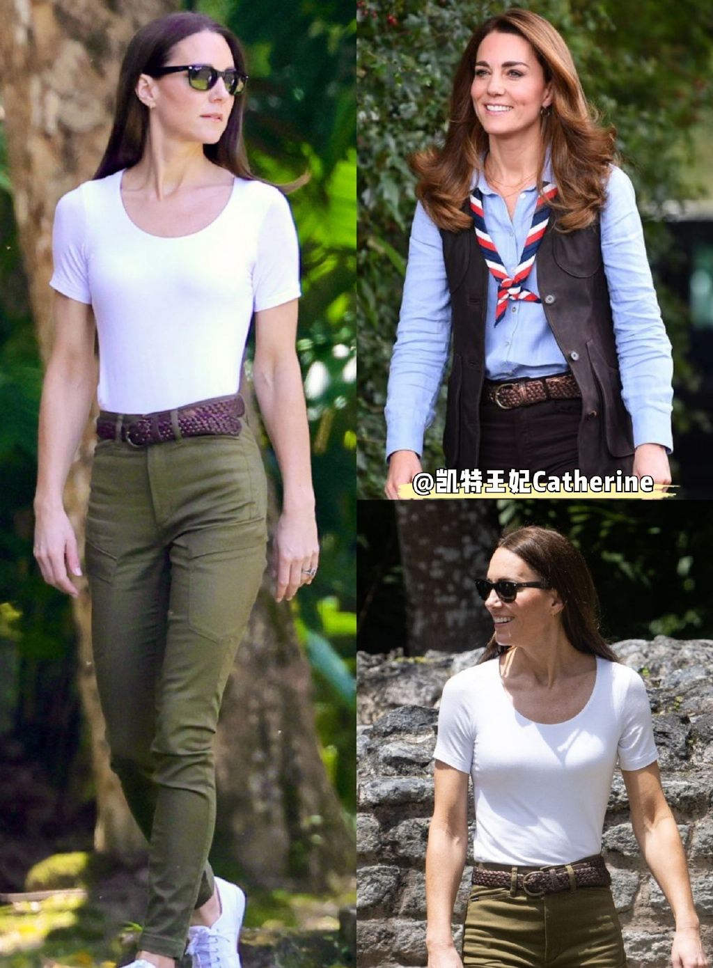 凯特王妃真是让人羡慕！穿白“T恤”都如此好看，显身材又得体