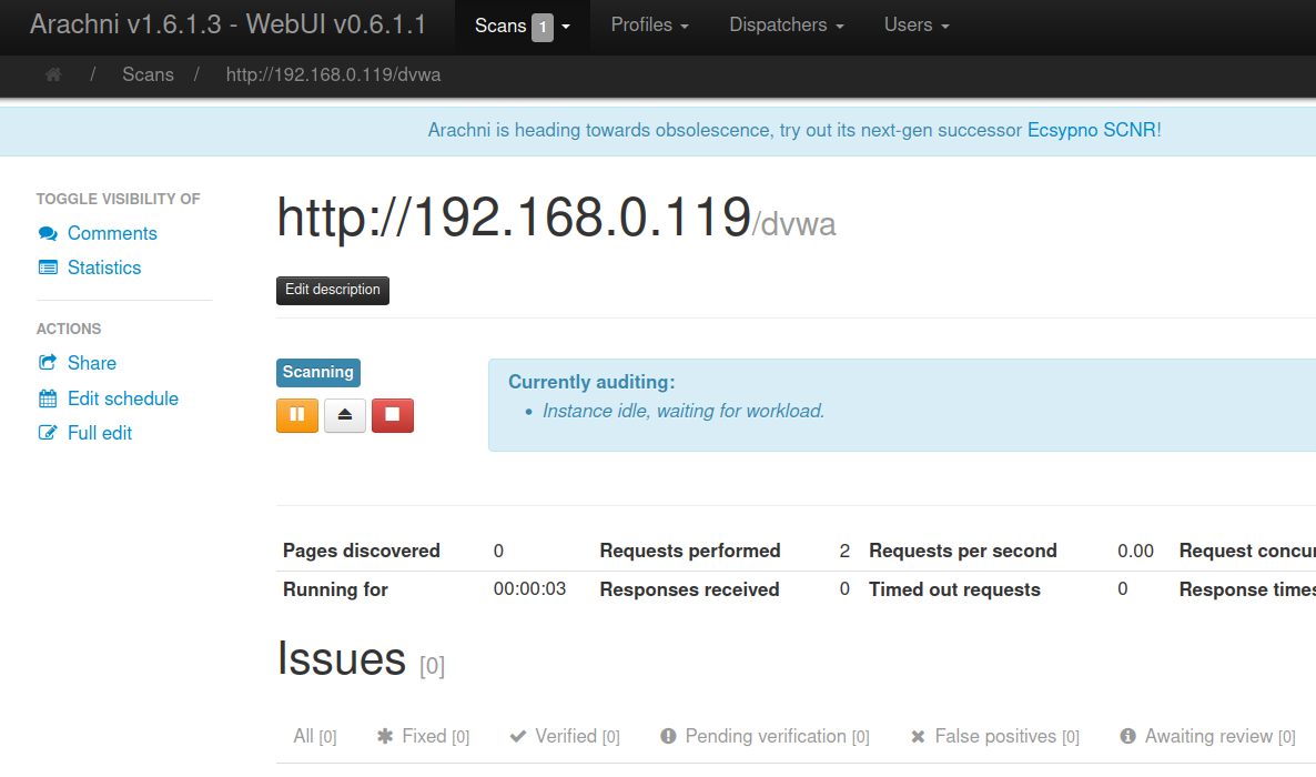 Web渗透_扫描工具Arachni
