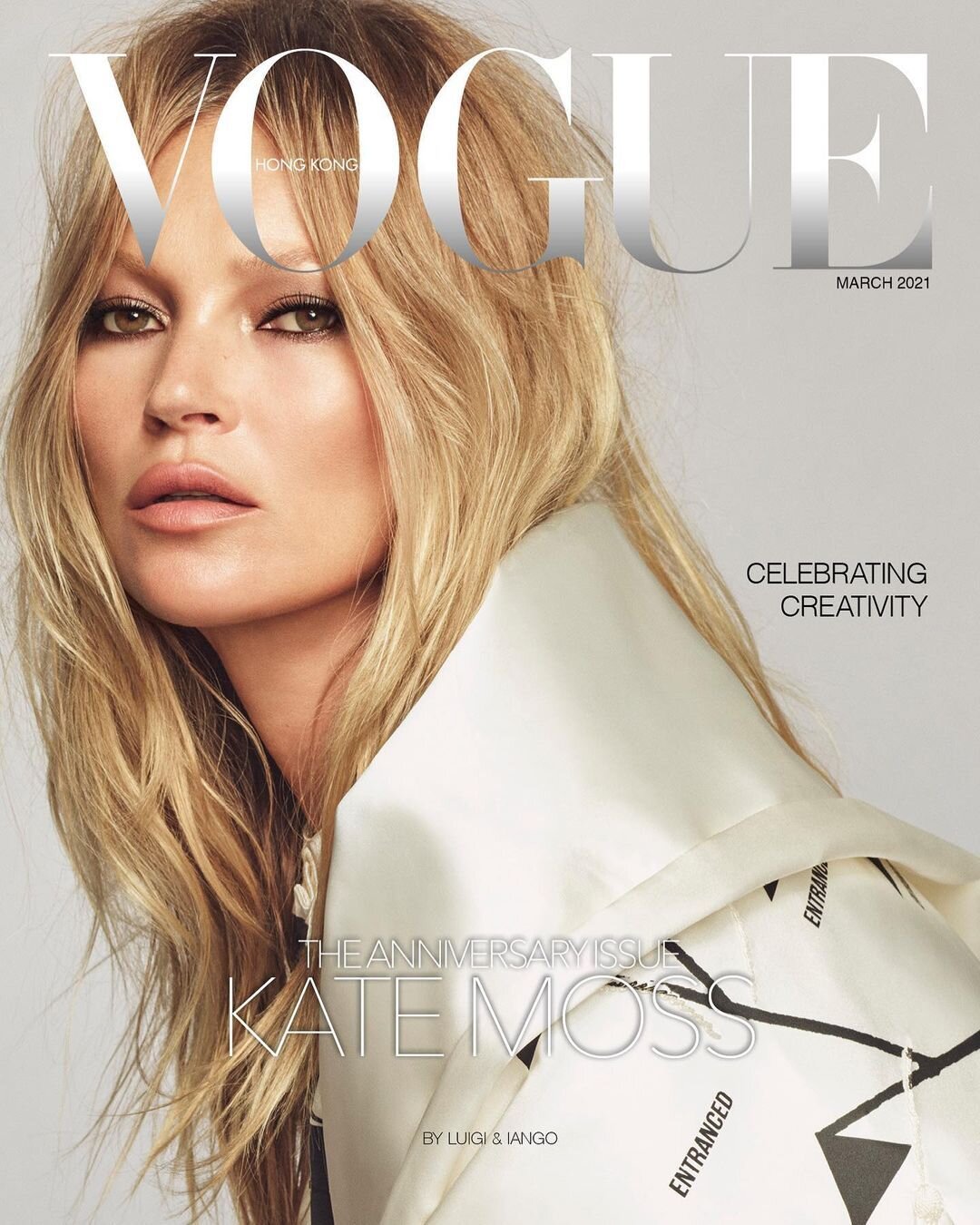 英国超模凯特·莫斯 (kate moss)拍摄的时尚杂志封面