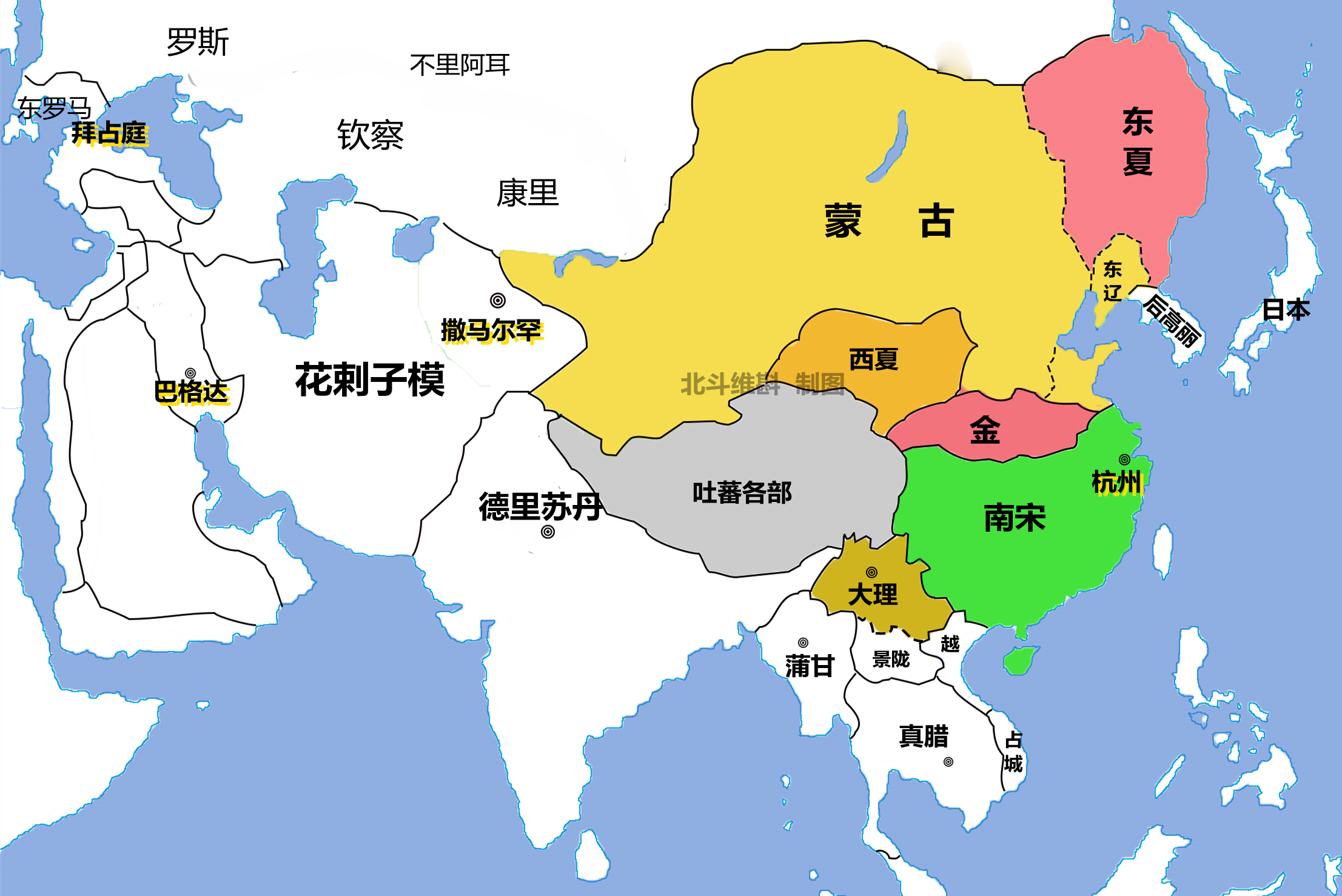 从草原部落到称霸亚欧:通过地图了解蒙古帝国的扩张历程