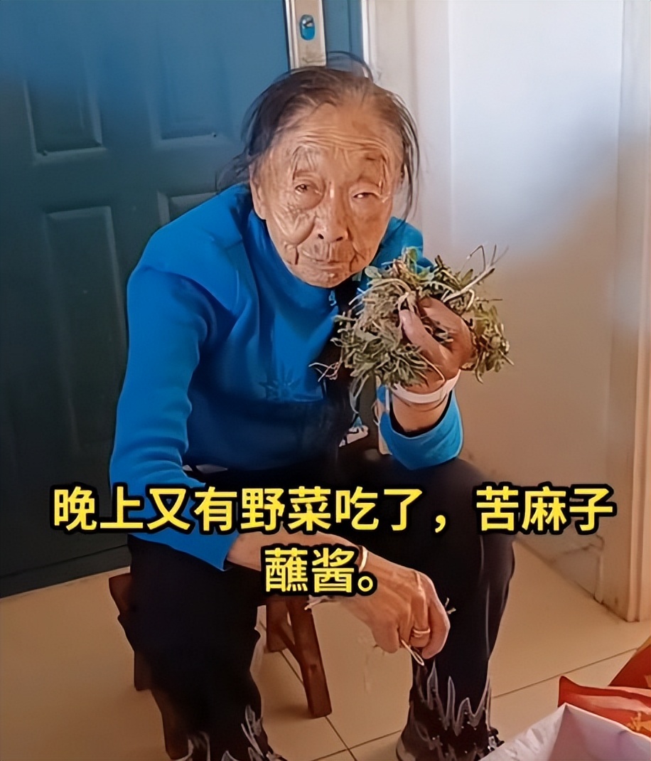 李玉成满口“宝贝”哄着，85岁马玉琴顿顿吃野菜，网友：营养不良