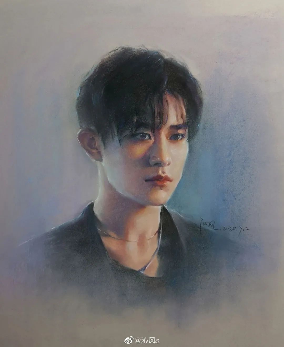 画皮画骨难画魂，她用木炭把明星画活了，王一博鞠婧祎眼神看醉了