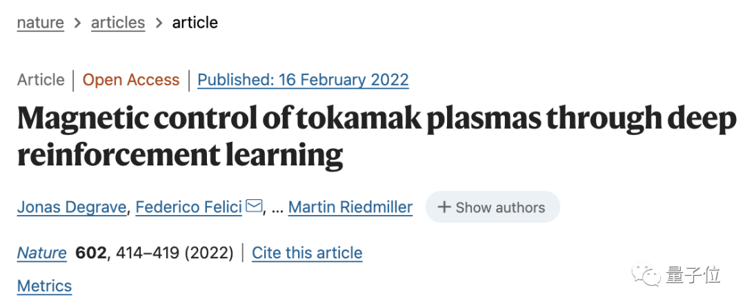 有AI学会控制核聚变反应堆了，来自DeepMind，登上今日Nature