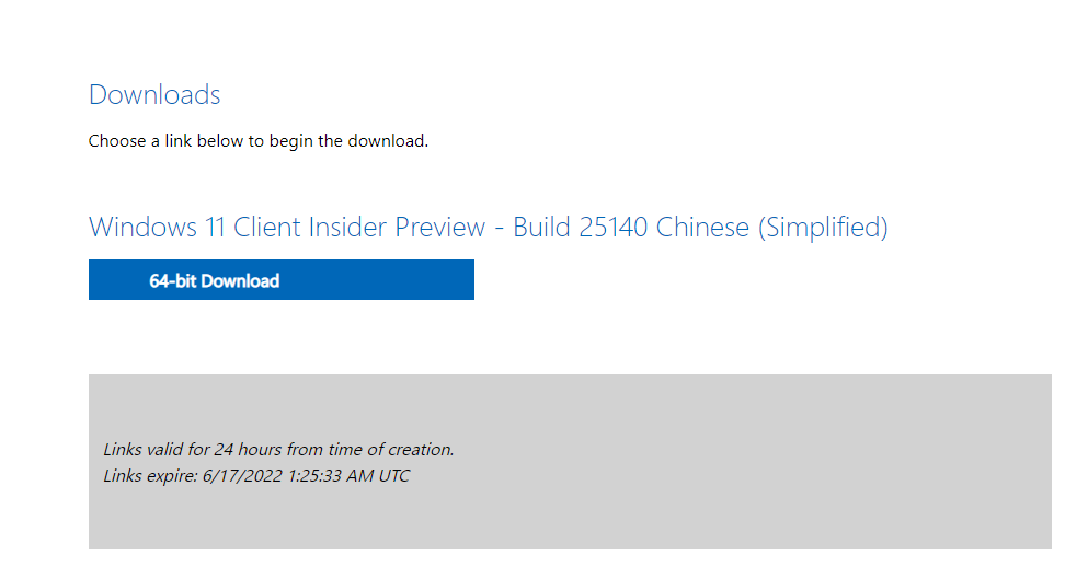 微软Win11 Build 25140预览版ISO官方镜像下载