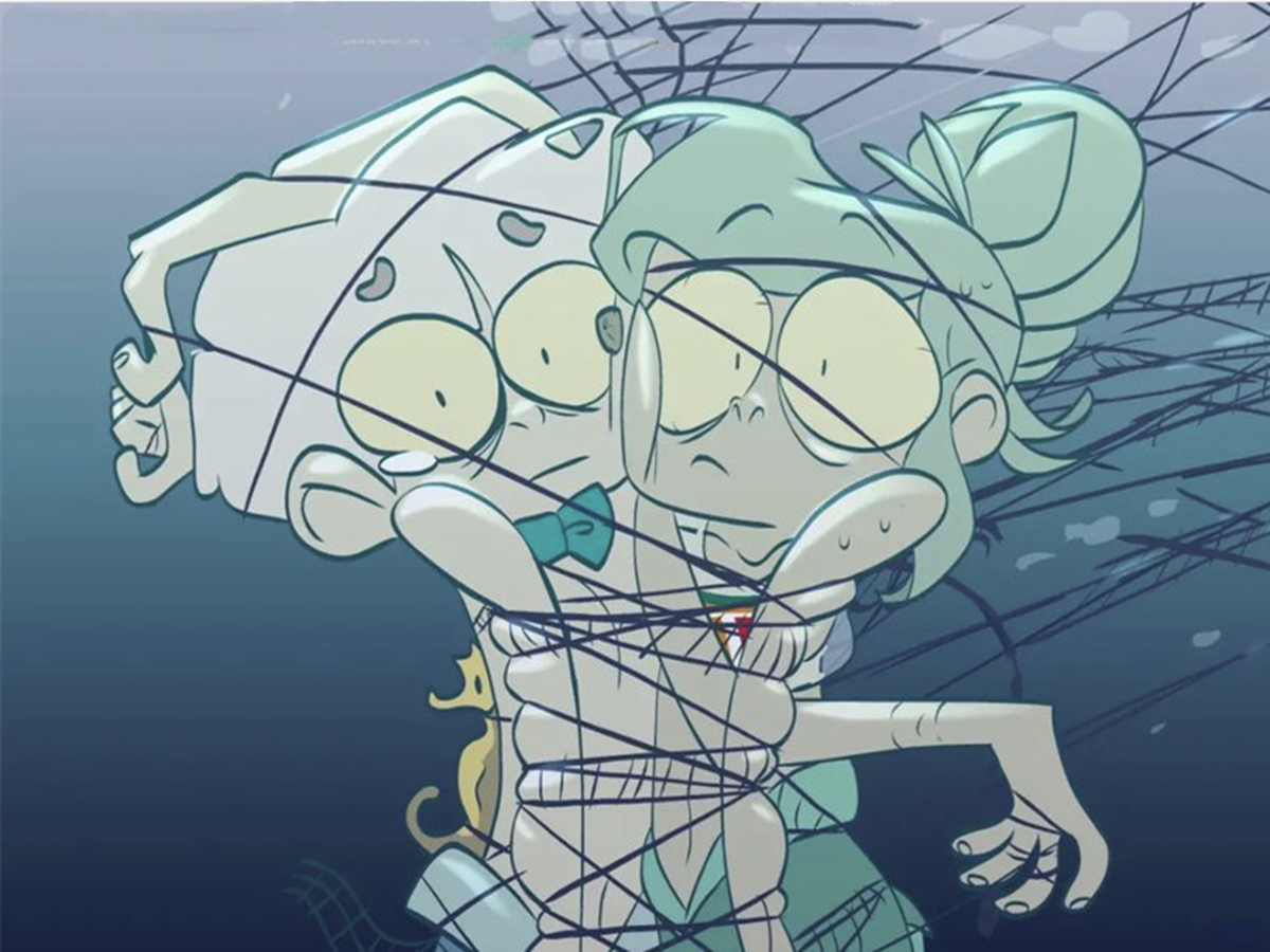 小美人鱼和青梅竹马被渔网缠绕,相同的晕船情节却暗示不同的含义