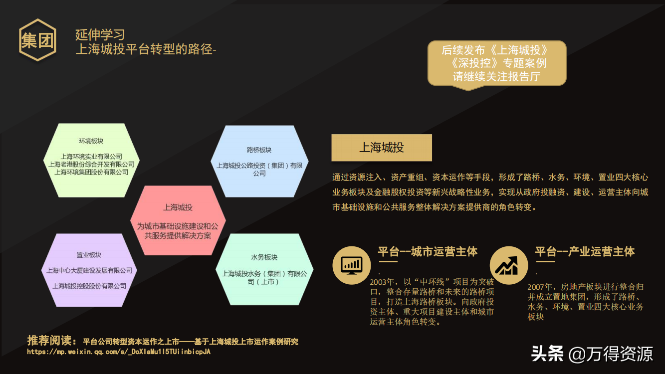 国企改革：从投融资平台到国有资本投资运营公司（地方企业转型）