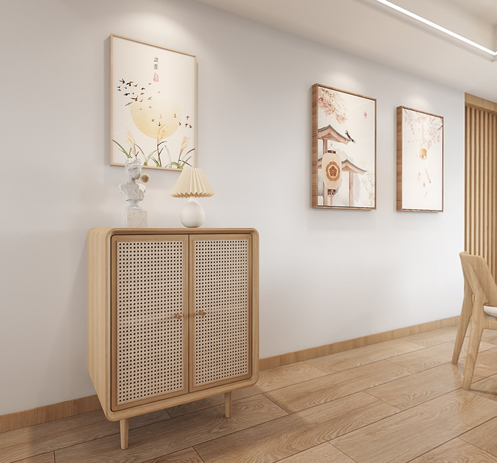 诸暨·西湖公馆134㎡日式原木风，去客厅化装修，打破传统观念