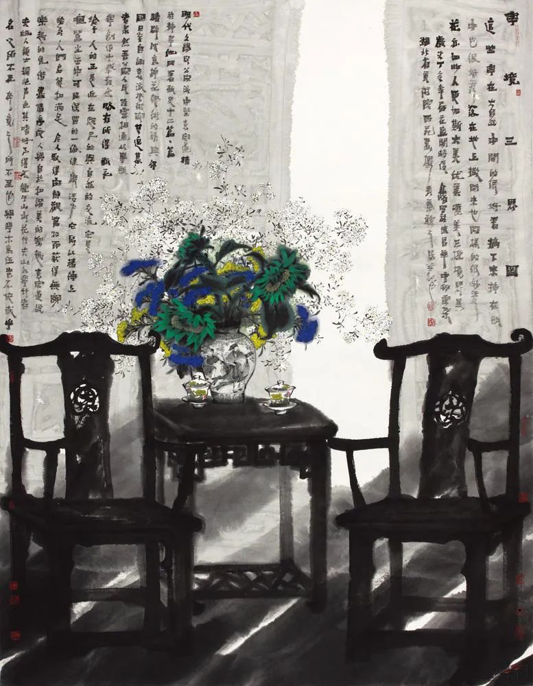 意境清远，笔墨雅洁的花鸟画
