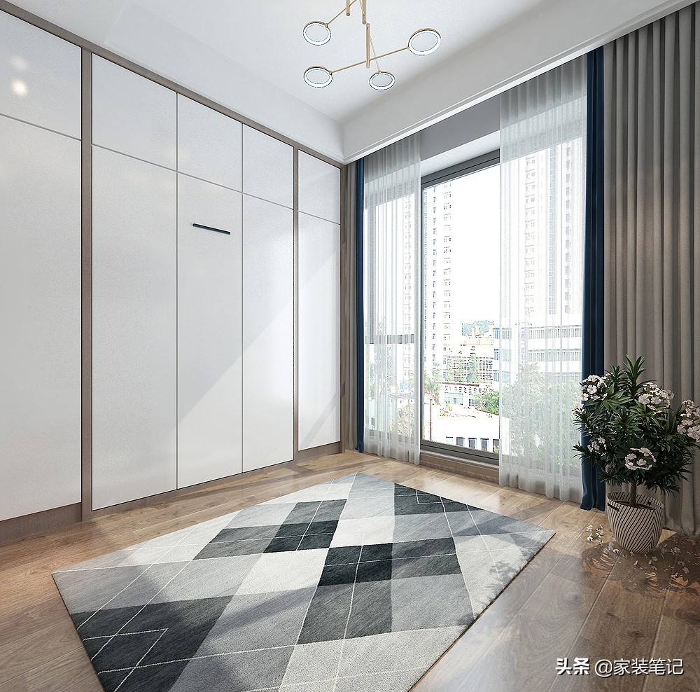 130㎡的四居室，装修现代中式，全屋时尚、前卫又有意境，很喜欢