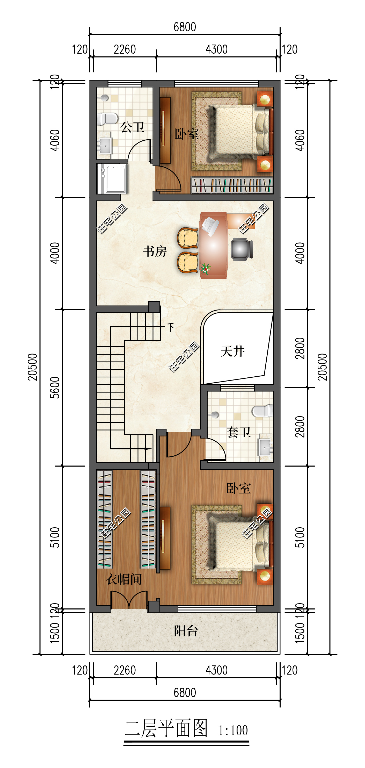 东西墙靠近邻居只能做无窗设计？试试这6套别墅，采光完全不受限