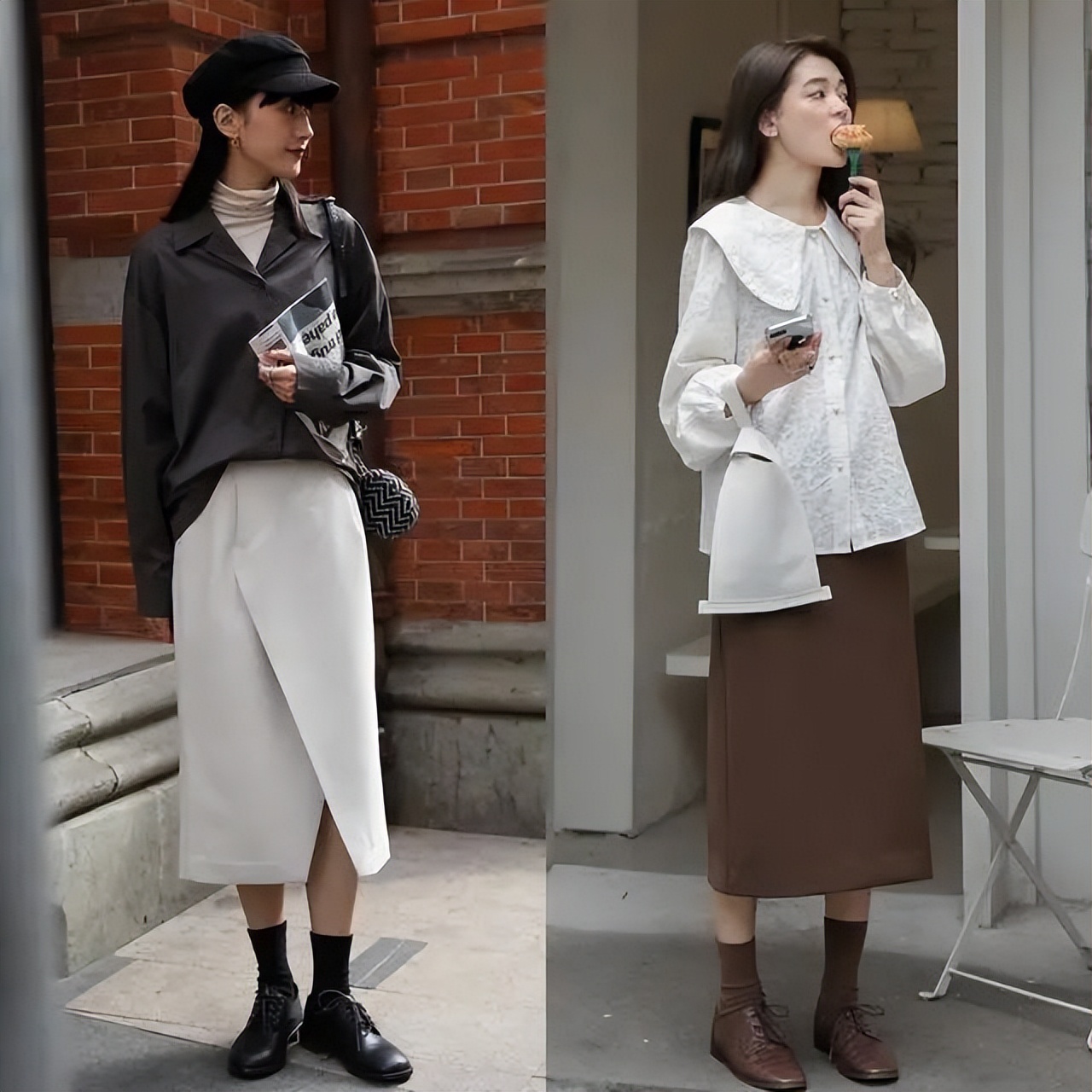 小白鞋过时了，今秋流行“牛津鞋”，配对下装洋气又显瘦，好看