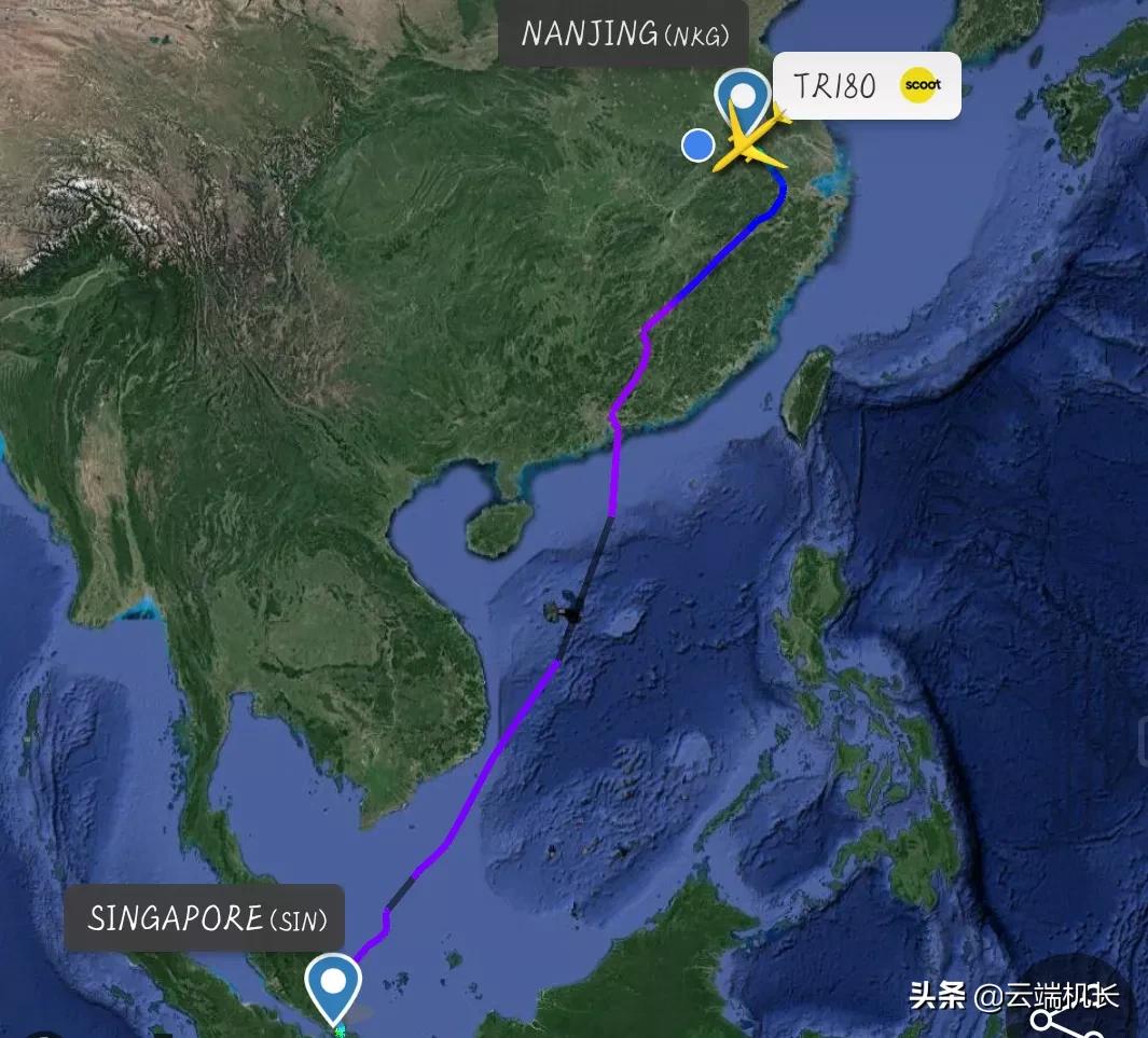 新加坡樟宜至南京禄口3742公里你知道飞机在天上是怎么飞的吗