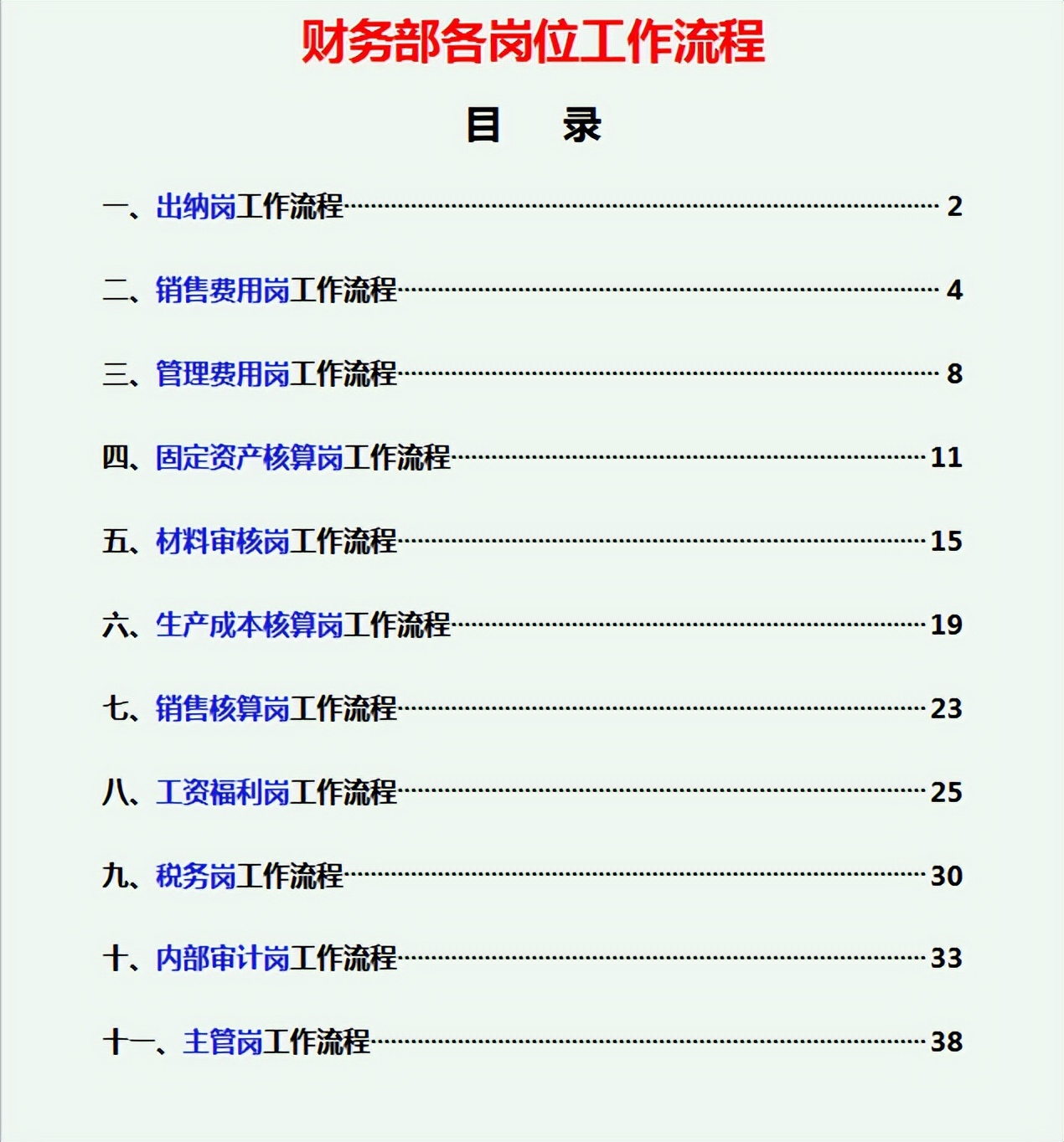 40页会计每月工作流程手册，从发票到报税，完整全流程，实用