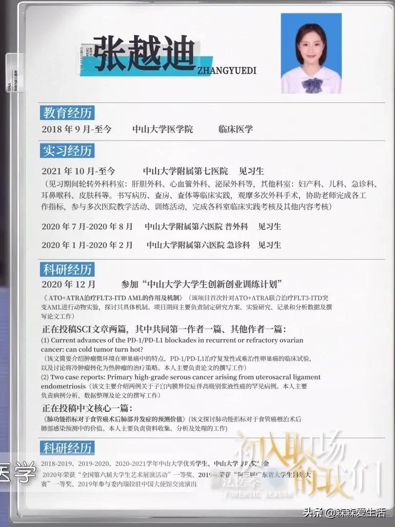 《初入职场的我们》8位实习生的简历，过来看看区别吧