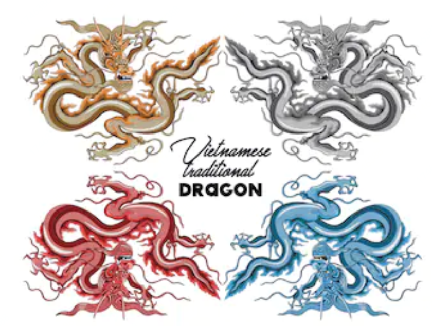 中国民国嘉禾国徽为四爪龙,同时期的越南大南帝国却仍用五爪龙