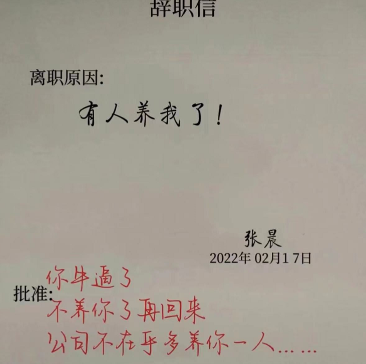 00后硬核“离职理由”走红，直戳老板内心，并直言“有钱真好”